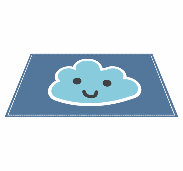 Dywan winylowy dla dzieci uśmiechnięty projekt chmury - TenStickers