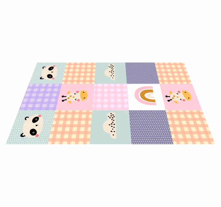 Dywan winylowy dla dzieci zabawny patchwork - TenStickers