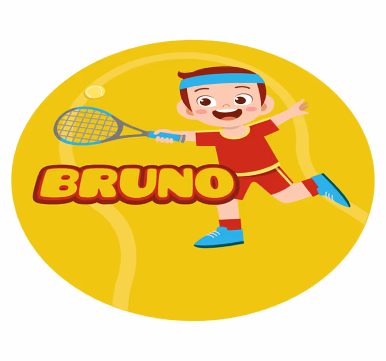 Dywan winylowy z imieniem spersonalizowane sporty - TenStickers