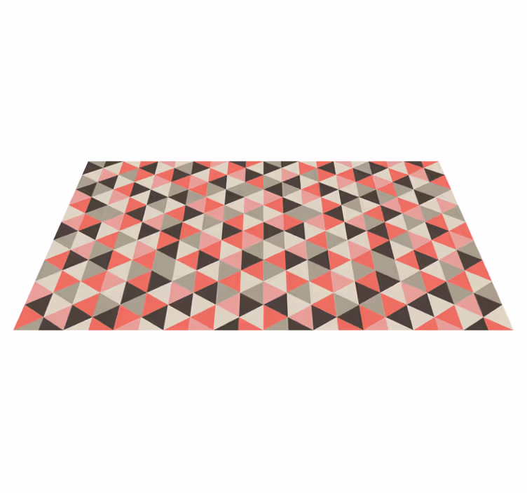 Dywan winylowy wzór geometryczny kubistyczny trójkątny układ - TenStickers