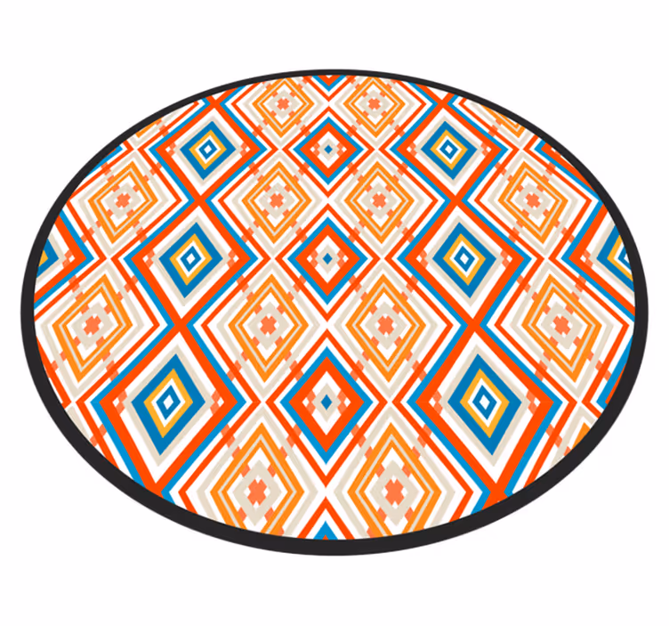 Dywan winylowy wzór geometryczny żywy element - TenStickers