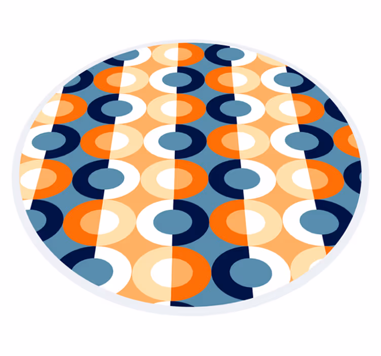 Dywan winylowy wzór geometryczny geometria kołowa - TenStickers