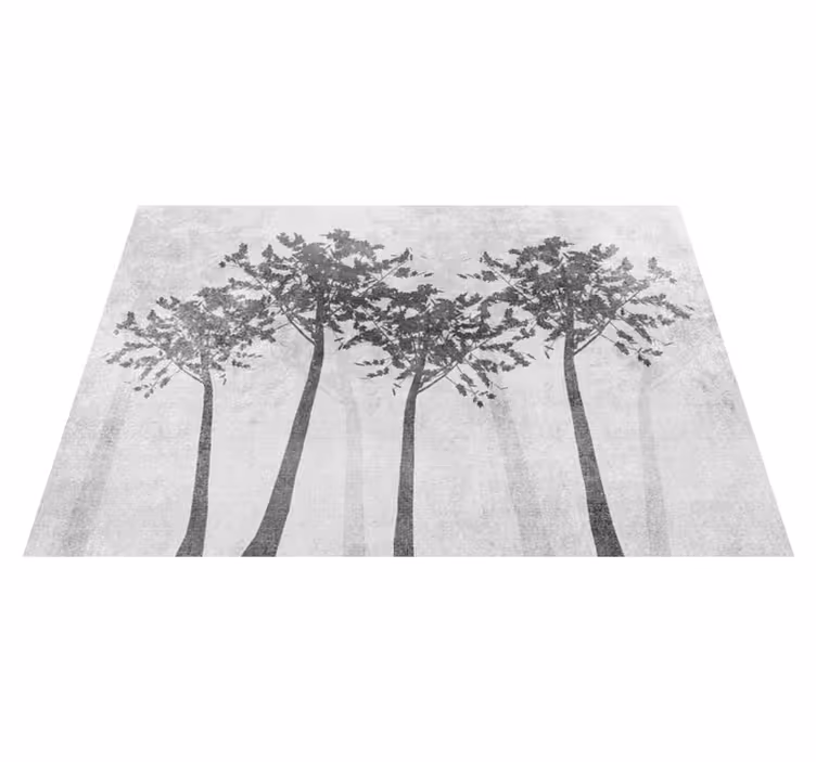 Dywan winylowy natura sylwetka lasu - TenStickers