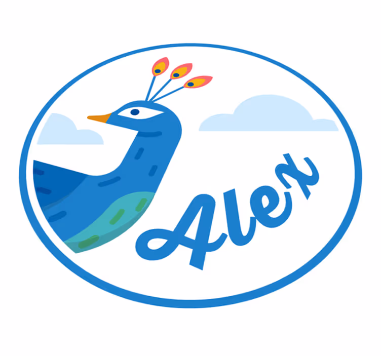 Dywan winylowy z imieniem konfigurowalny paw - TenStickers