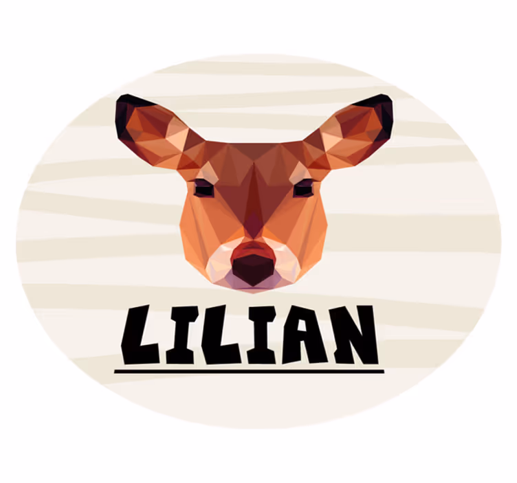 Dywan winylowy z imieniem konfigurowalny jeleń - TenStickers