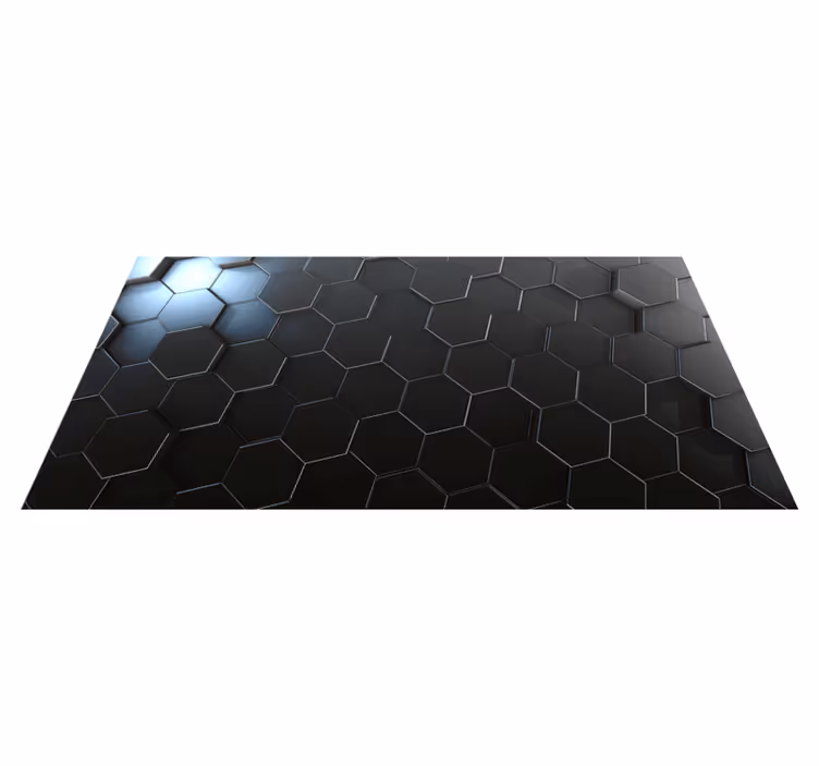 Dywan winylowy wzór geometryczny Szare geometryczne panele ombre - TenStickers