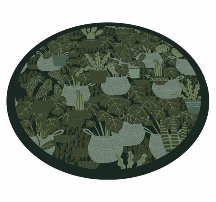 Dywan winylowy w kwiaty i rośliny ilustracja botaniczna - TenStickers