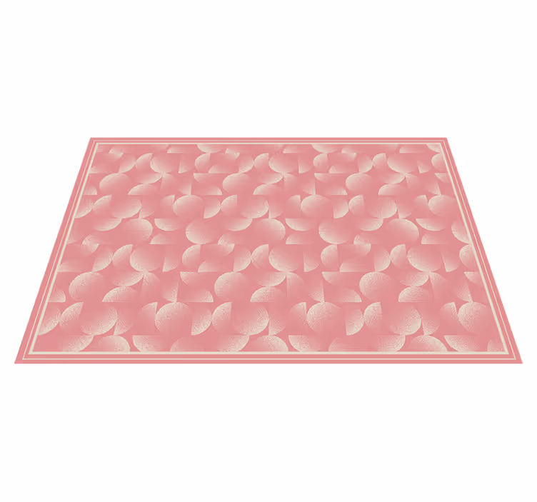 Dywan winylowy wzór geometryczny Pastelowe półkola z bordiurami - TenStickers