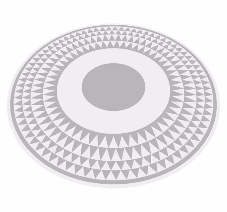 Dywan winylowy wzór geometryczny w koncentryczne okręgi - TenStickers