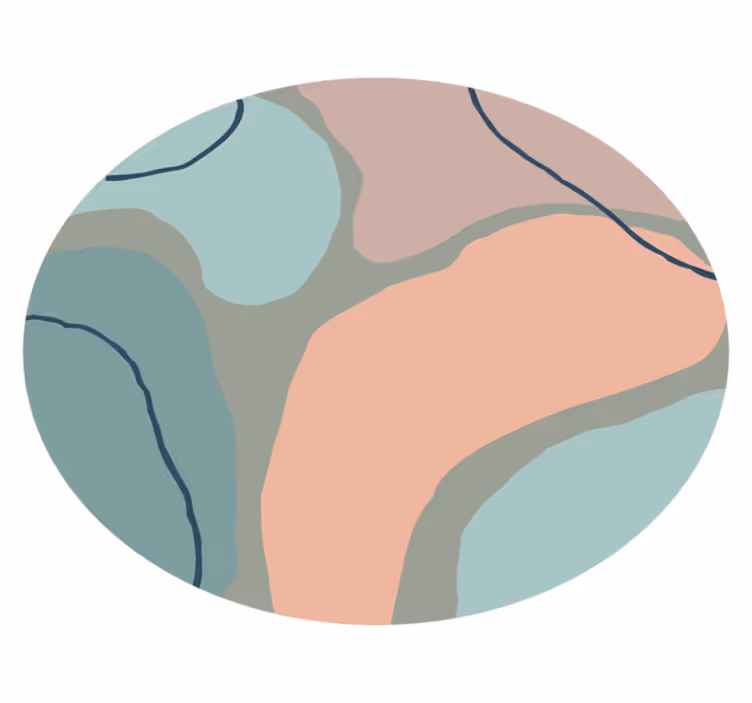 Minimalistyczny dywan winylowy w abstrakcyjne kształty - TenStickers