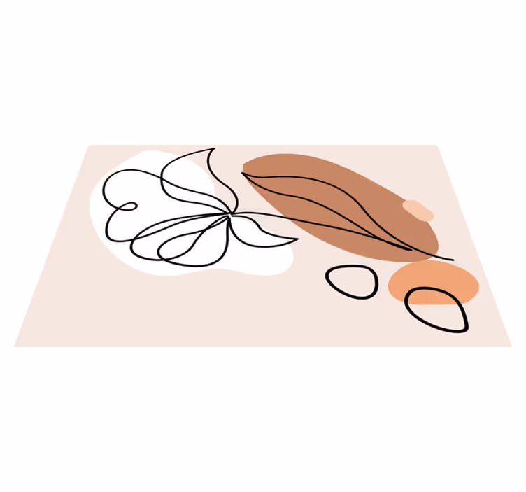 Minimalistyczny dywan winylowy w abstrakcyjny wzór  - TenStickers
