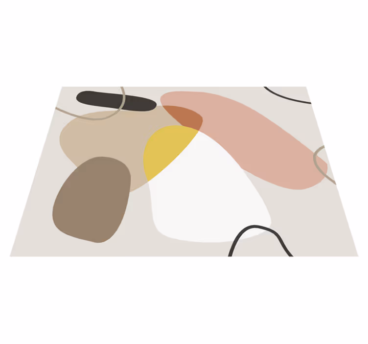 Dywan winylowy wzór geometryczny abstrakcyjne kształty - TenStickers