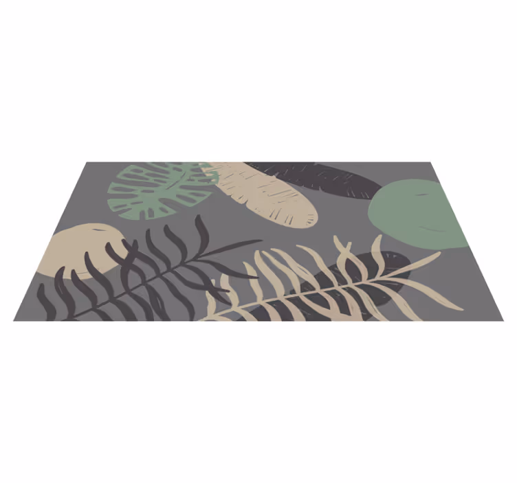Dywan winylowy w kwiaty i rośliny botaniczny wzór liścia - TenStickers