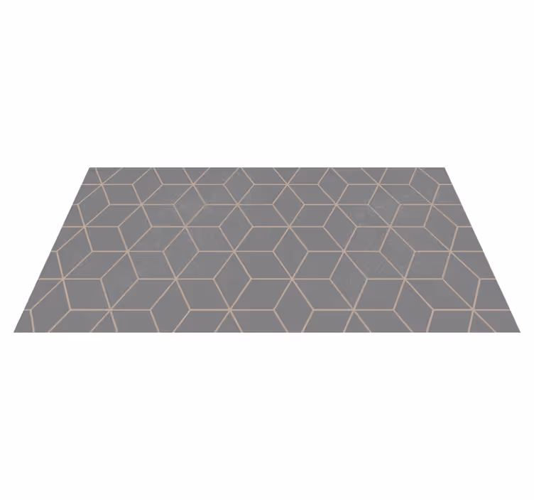 Dywan winylowy wzór geometryczny szary heksagon - TenStickers