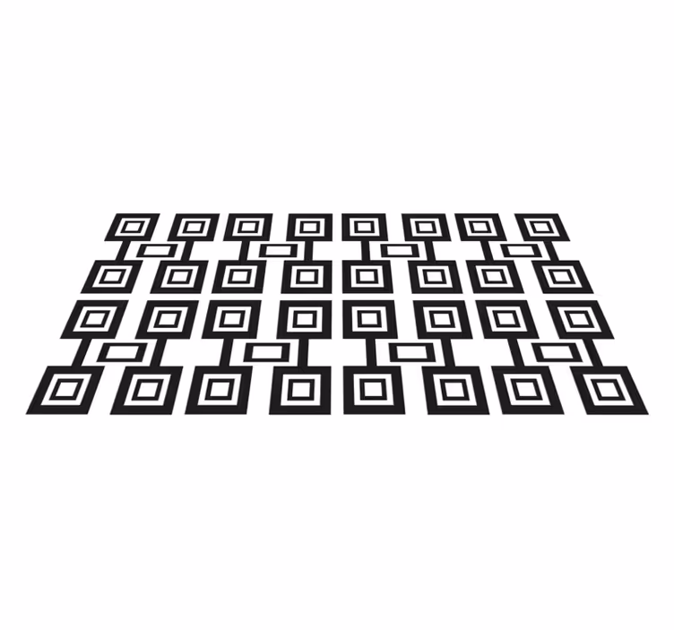 Dywan winylowy wzór geometryczny kwadratowy - TenStickers