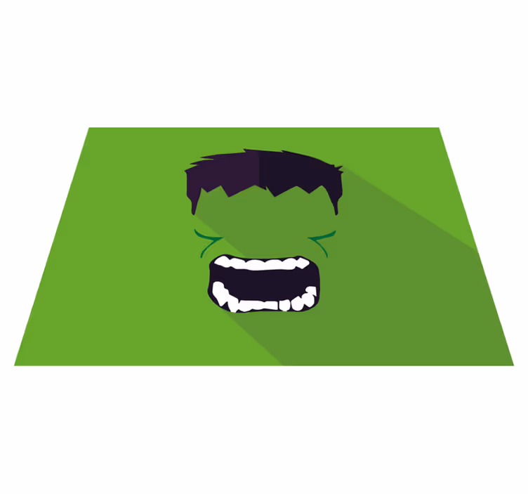 Dziecięcy dywan winylowy Zielony superbohater - TenStickers