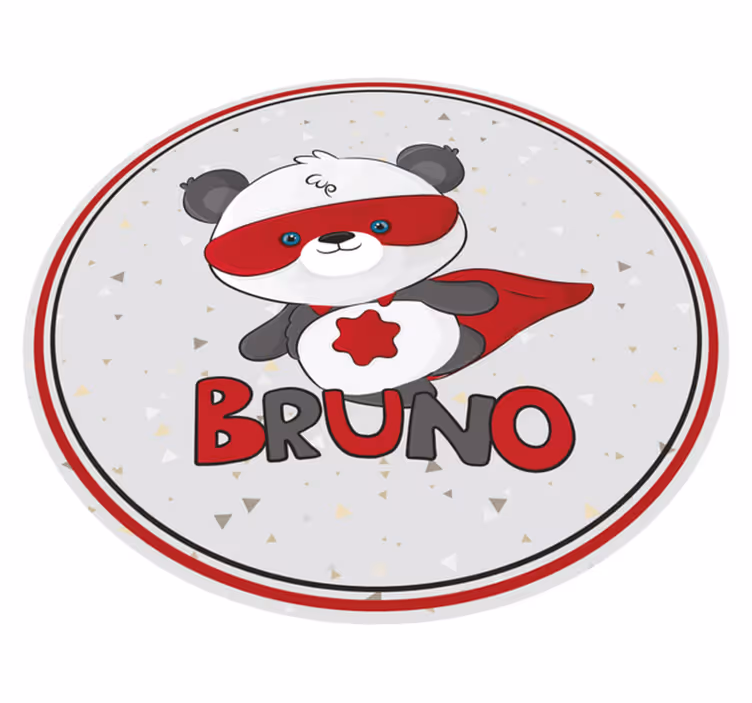 Dywan winylowy z imieniem Superpanda - TenStickers