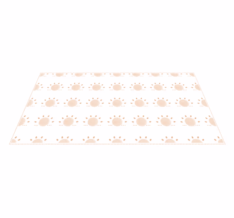 Skandynawski dywan winylowy Abstrakcyjne minimalne słońce - TenStickers