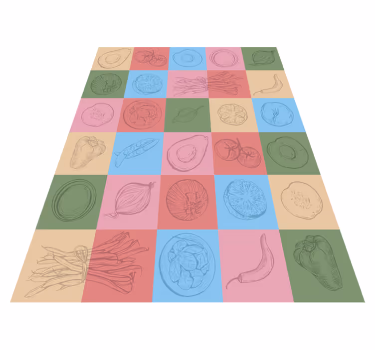 Dywan winylowy w kratkę vegan - TenStickers