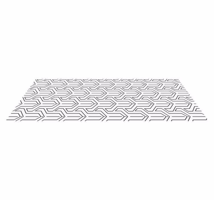 Dywan winylowy geometryczny biały wzór - TenStickers
