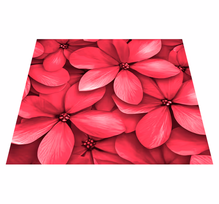 Dywan winylowy w kwiaty Viva Magenta - TenStickers