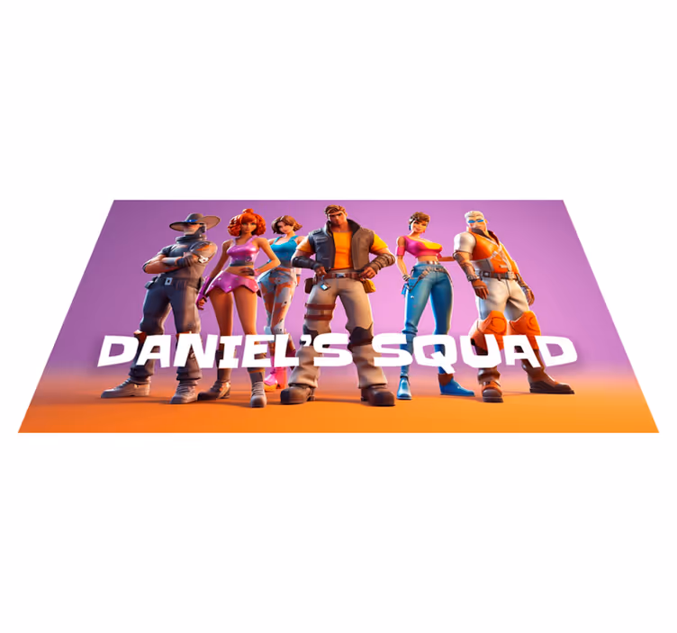 Dywan winylowy do sypialni gang postaci - TenStickers