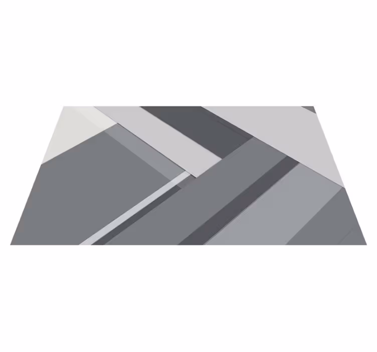 Szary dywan do biura geometryczny - TenStickers