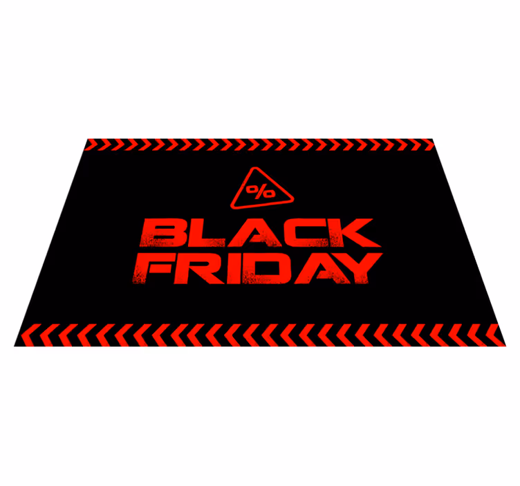 Dywan winylowy Black Friday alert czarny piątek - TenStickers