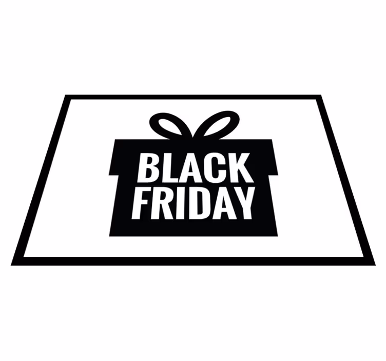 Dywan winylowy Black Friday pudełko na czarny piątek - TenStickers