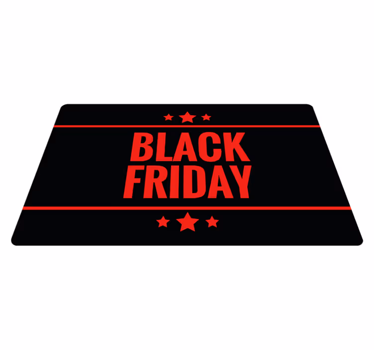 Dywan winylowy Black Friday tekst na czarny piątek - TenStickers