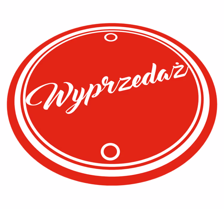 Dywan winylowy w kształcie koła czerwony - TenStickers