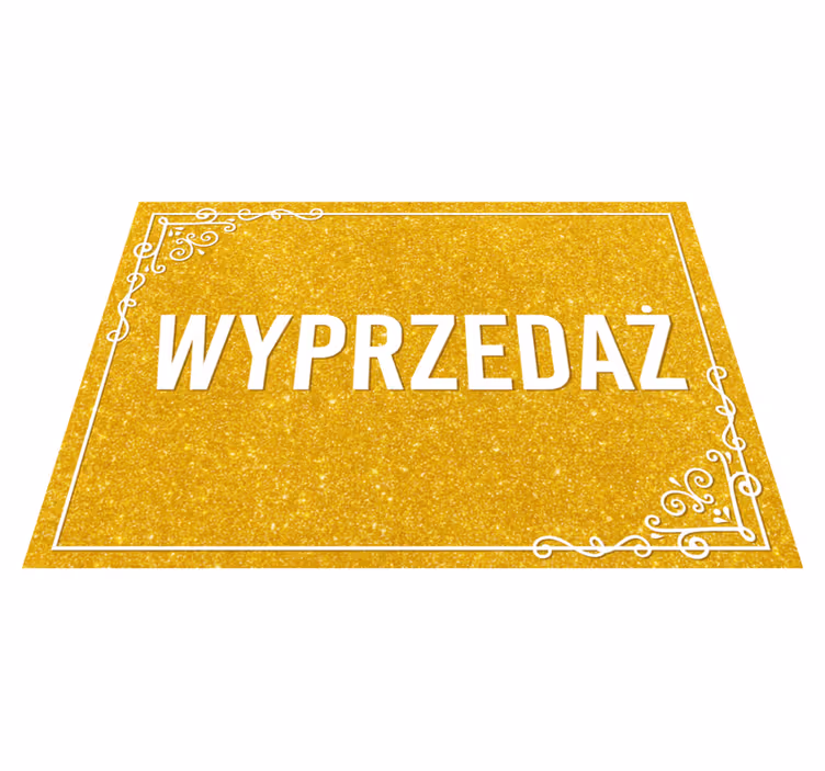 Prostokątny dywan winylowy sprzedaż tekstury złotego brokatu - TenStickers