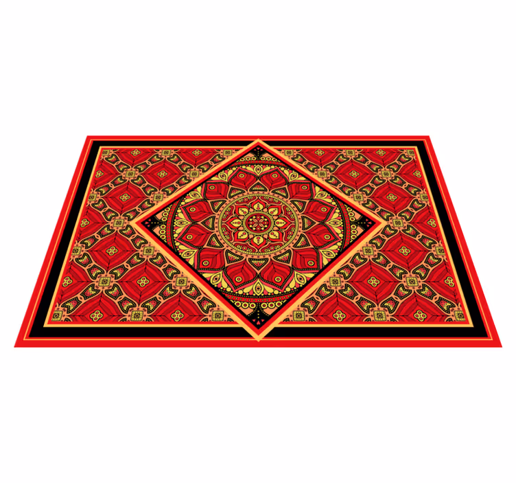 Czerwony dywan winylowy ozdobny, klasyczny design - TenStickers