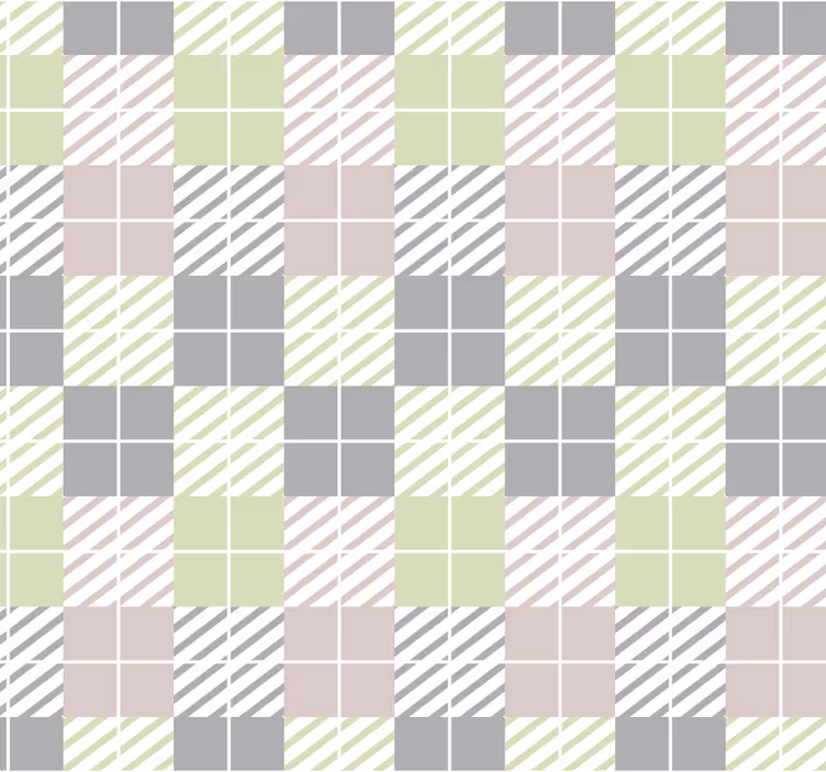 Tapeta geometrczyna prostota wzoru w kratę - TenStickers