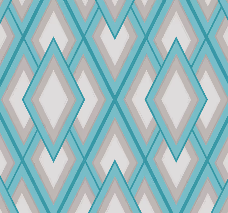 Tapeta geometrczyna harmonijne wzory diamentów - TenStickers