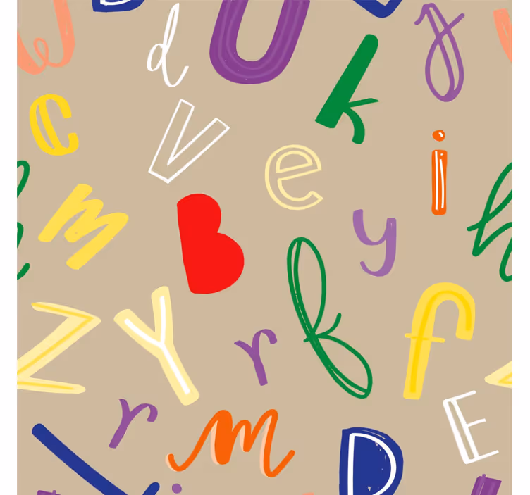 Tapeta z napisami kolorowy alfabet - TenStickers