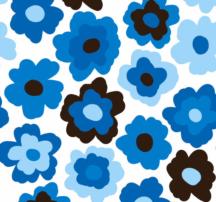 Tapeta kwiaty mak niebieski - TenStickers
