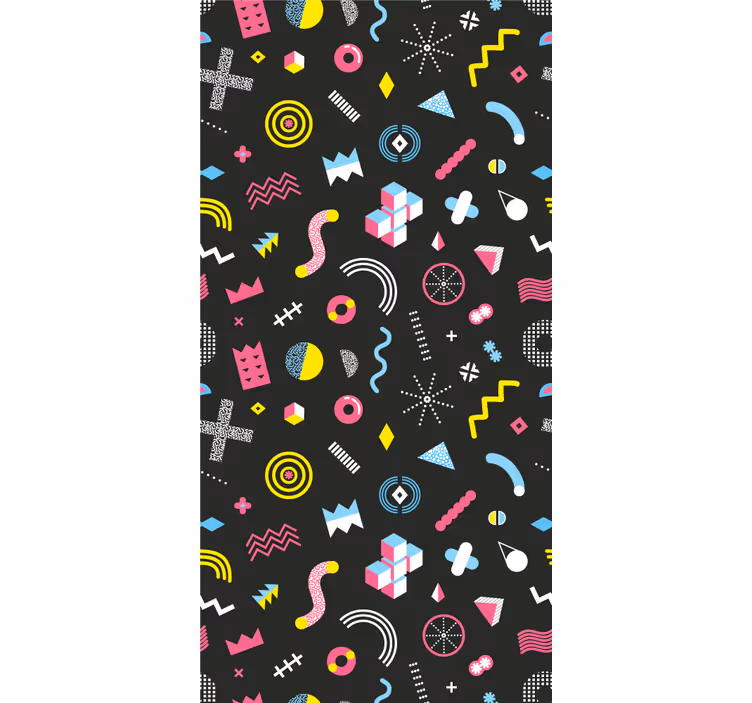 Tapeta vintage dynamiczne kształty retro - TenStickers