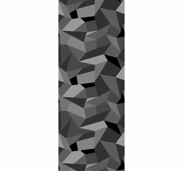 Tapeta geometrczyna ostre szare kształty - TenStickers