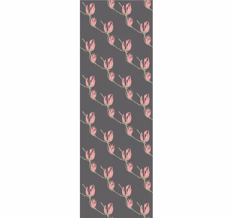 Tapeta kwiaty w stylowym wzorze florystycznym - TenStickers