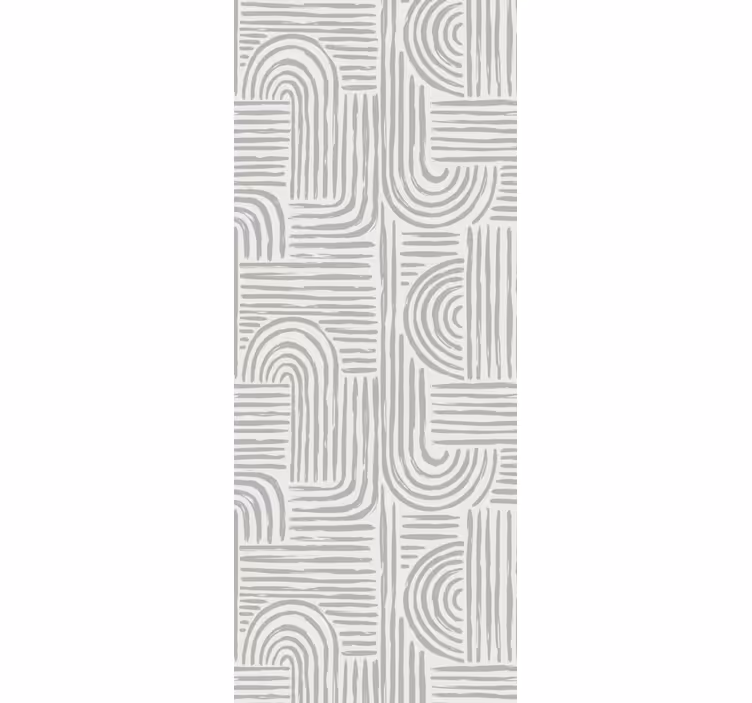 Tapeta geometrczyna stylowe, zakrzywione linie - TenStickers