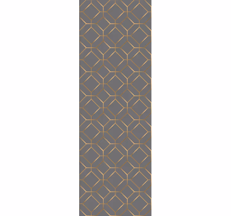 Tapety geometryczne wzór heksagonalny złoty - TenStickers