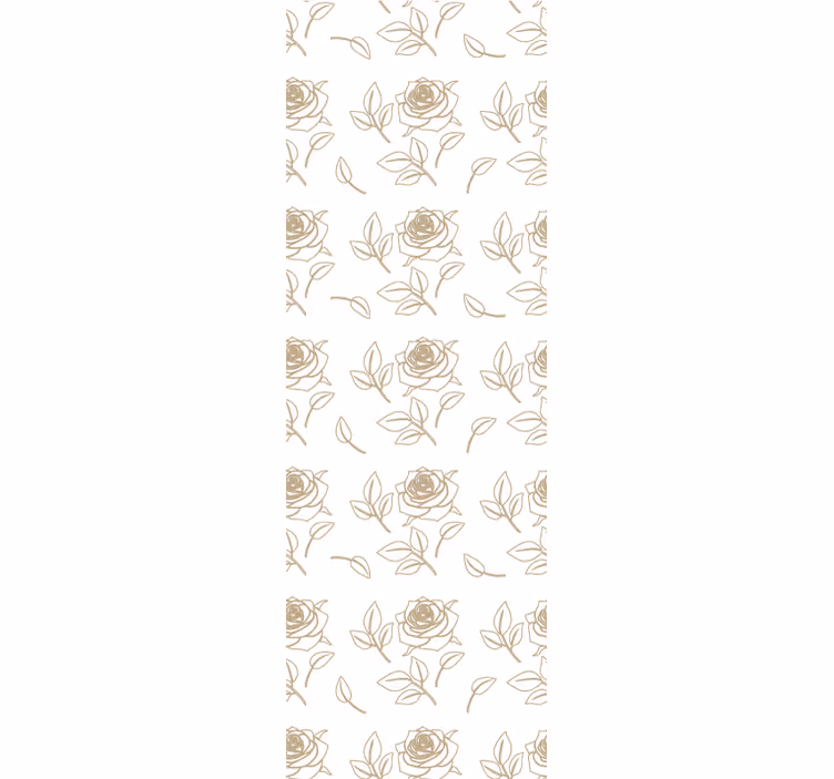 Tapeta kwiaty eleganckie wzory róż - TenStickers