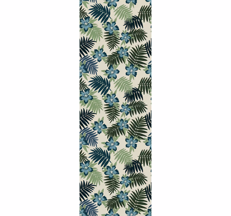 Tapeta liście tropikalny wzór botaniczny - TenStickers