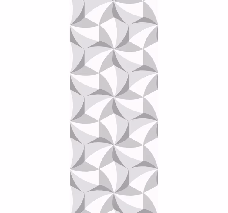 Tapeta geometrczyna stylowe, szare, wzorzyste kształty - TenStickers