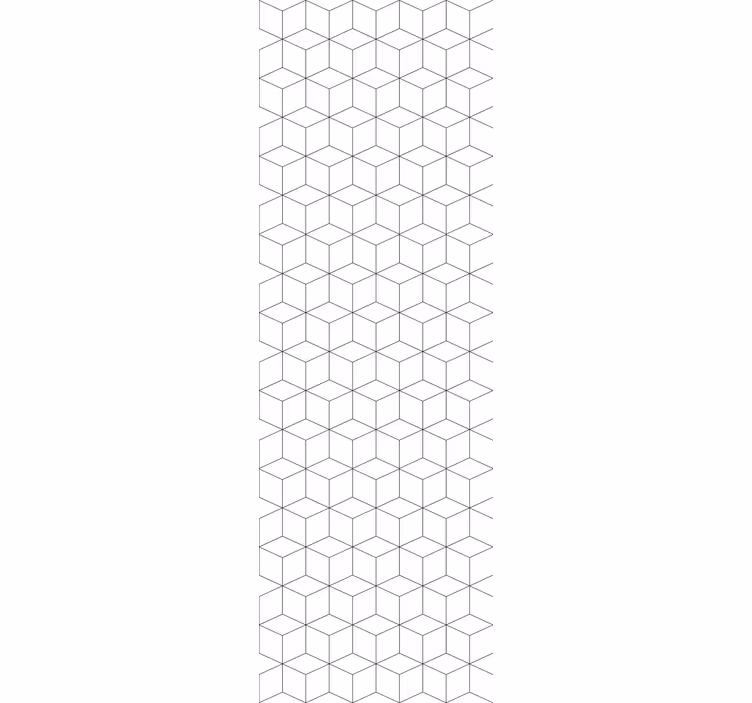 Tapeta geometrczyna biały motyw sześciokątny - TenStickers