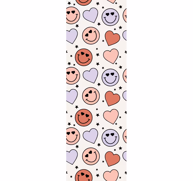 Tapeta dla nastolatka motyw uśmiechniętego serca - TenStickers