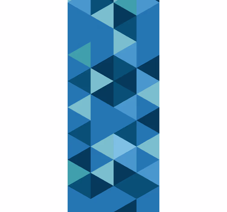 Tapeta geometrczyna niebieskie małe figurki - TenStickers
