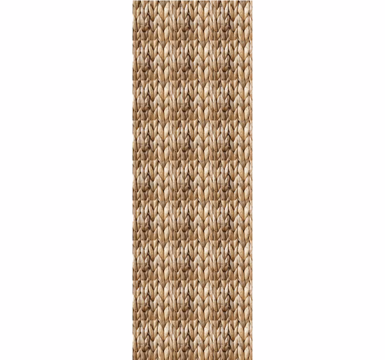 Tapeta tekstura naturalny motyw tkaniny - TenStickers
