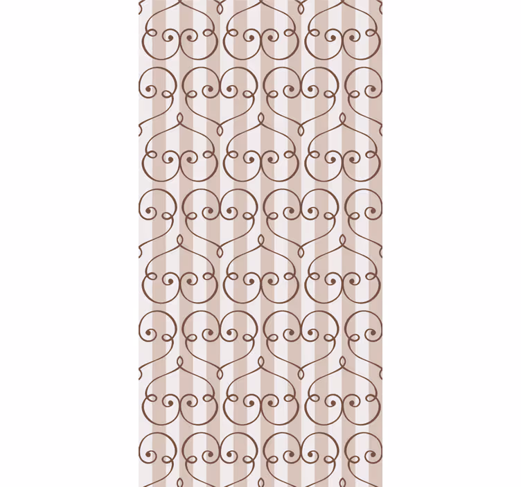 Tapeta pionowy wzór brązowe serce - TenStickers